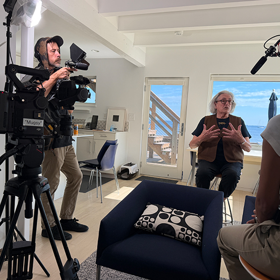 Cinematic production in a workshop